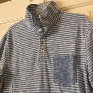 Blue striped summer polo shirt. Never been worn!